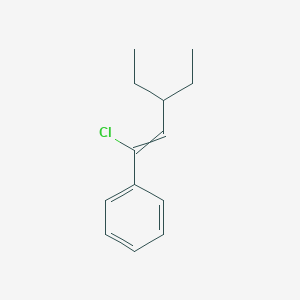 molecular formula C13H17Cl B14372896 (1-Chloro-3-ethylpent-1-en-1-yl)benzene CAS No. 90137-69-2