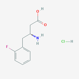 molecular formula C10H13ClFNO2 B1437291 (R)-3-Amino-4-(2-fluorophenyl)butanoic acid hydrochloride CAS No. 331763-62-3