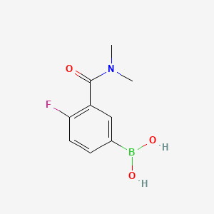 molecular formula C9H11BFNO3 B1437299 (3-(Dimethylcarbamoyl)-4-fluorophenyl)boronic acid CAS No. 874219-27-9