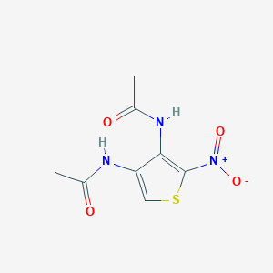 molecular formula C8H9N3O4S B14372998 N,N'-(2-Nitrothiene-3,4-diyl)diacetamide CAS No. 90069-94-6