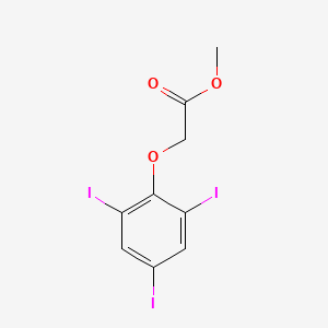 molecular formula C9H7I3O3 B14373028 Acetic acid, (2,4,6-triiodophenoxy)-, methyl ester CAS No. 90347-82-3