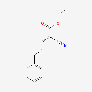 molecular formula C13H13NO2S B14373030 Ethyl 3-(benzylsulfanyl)-2-cyanoprop-2-enoate CAS No. 90280-05-0