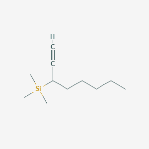molecular formula C11H22Si B14373063 Trimethyl(oct-1-YN-3-YL)silane CAS No. 91118-21-7