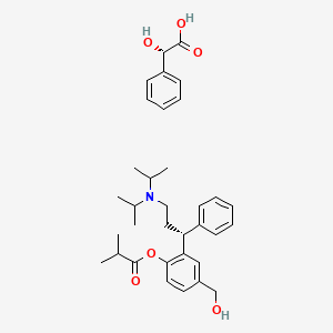 molecular formula C34H45NO6 B1437313 Fesoterodine (L-mandelate) CAS No. 1206695-46-6