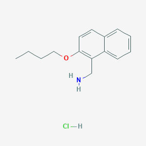 molecular formula C15H20ClNO B1437315 [(2-丁氧基-1-萘基)甲基]胺盐酸盐 CAS No. 1201633-62-6