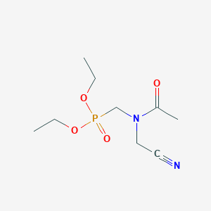 molecular formula C9H17N2O4P B14373173 Diethyl {[acetyl(cyanomethyl)amino]methyl}phosphonate CAS No. 89566-23-4