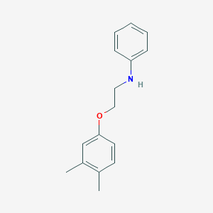 molecular formula C16H19NO B1437318 N-[2-(3,4-Dimethylphenoxy)ethyl]aniline CAS No. 1040684-51-2