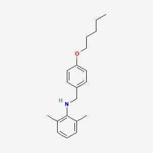 B1437319 2,6-Dimethyl-N-[4-(pentyloxy)benzyl]aniline CAS No. 1040686-48-3