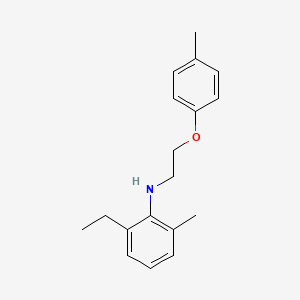 molecular formula C18H23NO B1437320 2-Ethyl-6-methyl-N-[2-(4-methylphenoxy)ethyl]-aniline CAS No. 1040684-23-8