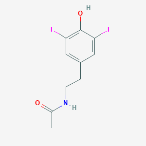 molecular formula C10H11I2NO2 B14373214 N-[2-(4-Hydroxy-3,5-diiodophenyl)ethyl]acetamide CAS No. 90468-81-8