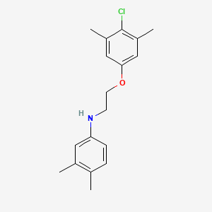 molecular formula C18H22ClNO B1437322 N-[2-(4-氯-3,5-二甲基苯氧基)乙基]-3,4-二甲基苯胺 CAS No. 1040685-85-5