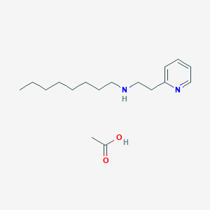 molecular formula C17H30N2O2 B14373220 acetic acid;N-(2-pyridin-2-ylethyl)octan-1-amine CAS No. 92124-88-4