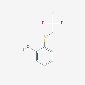 molecular formula C8H7F3OS B14373248 2-[(2,2,2-Trifluoroethyl)sulfanyl]phenol CAS No. 90314-93-5