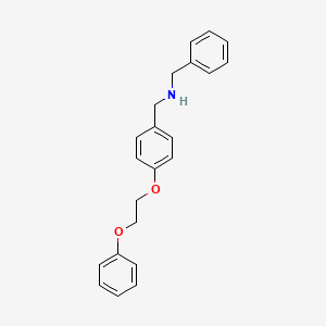 molecular formula C22H23NO2 B1437325 N-Benzyl[4-(2-phenoxyethoxy)phenyl]methanamine CAS No. 1040689-31-3