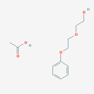 molecular formula C12H18O5 B14373288 Acetic acid;2-(2-phenoxyethoxy)ethanol CAS No. 91598-96-8