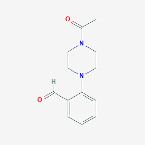 molecular formula C13H16N2O2 B1437329 2-(4-Acetylpiperazin-1-yl)benzaldehyde CAS No. 1021240-06-1