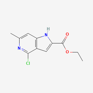 molecular formula C11H11ClN2O2 B1437332 4-氯-6-甲基-1H-吡咯并[3,2-c]吡啶-2-羧酸乙酯 CAS No. 1082847-63-9