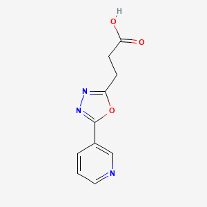 molecular formula C10H9N3O3 B1437333 3-[5-(吡啶-3-基)-1,3,4-噁二唑-2-基]丙酸 CAS No. 933730-18-8