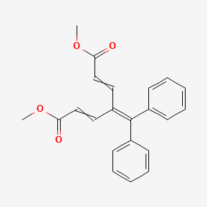 molecular formula C22H20O4 B14373334 Dimethyl 4-(diphenylmethylidene)hepta-2,5-dienedioate CAS No. 90156-05-1