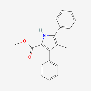 molecular formula C19H17NO2 B14373342 Methyl 4-methyl-3,5-diphenyl-1H-pyrrole-2-carboxylate CAS No. 89649-53-6