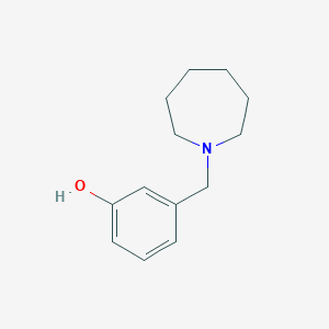 molecular formula C13H19NO B14373348 3-[(Azepan-1-yl)methyl]phenol CAS No. 90287-69-7