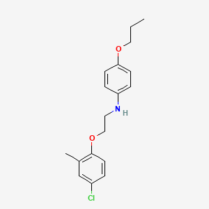 molecular formula C18H22ClNO2 B1437335 N-[2-(4-Chloro-2-methylphenoxy)ethyl]-4-propoxyaniline CAS No. 1040688-64-9