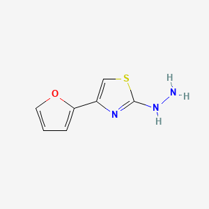 molecular formula C7H7N3OS B1437336 4-(2-Furyl)-2-hydrazino-1,3-thiazole CAS No. 21036-64-6
