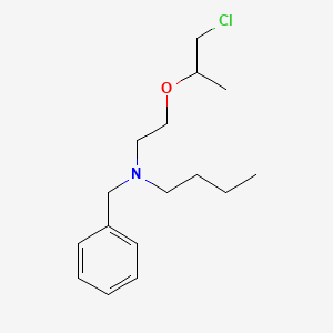 molecular formula C16H26ClNO B14373371 N-Benzyl-N-{2-[(1-chloropropan-2-yl)oxy]ethyl}butan-1-amine CAS No. 90166-93-1