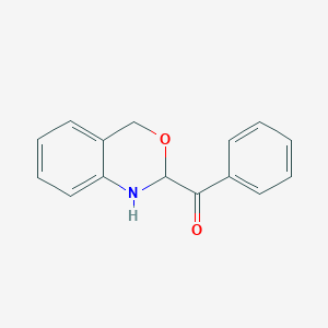molecular formula C15H13NO2 B14373389 Methanone, (1,4-dihydro-2H-3,1-benzoxazin-2-yl)phenyl- CAS No. 90284-44-9