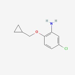 B1437339 5-Chloro-2-(cyclopropylmethoxy)aniline CAS No. 1021105-81-6