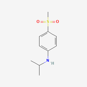 molecular formula C10H15NO2S B1437340 4-methanesulfonyl-N-(propan-2-yl)aniline CAS No. 1021125-82-5