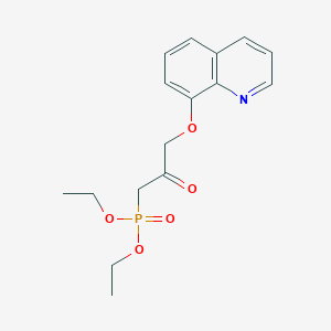 molecular formula C16H20NO5P B14373400 Diethyl {2-oxo-3-[(quinolin-8-yl)oxy]propyl}phosphonate CAS No. 91521-56-1