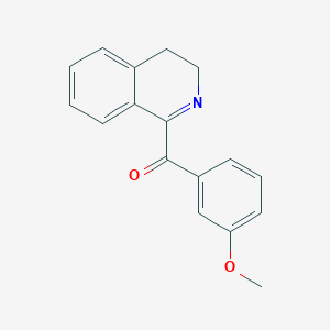 molecular formula C17H15NO2 B14373413 (3,4-Dihydroisoquinolin-1-yl)(3-methoxyphenyl)methanone CAS No. 90736-66-6