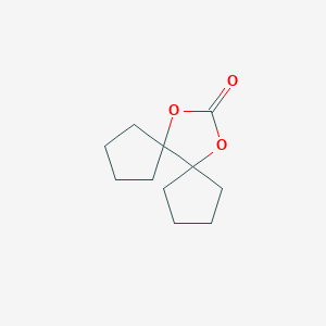 molecular formula C11H16O3 B14373443 11,13-Dioxadispiro[4.0.4.3]tridecan-12-one CAS No. 91328-29-9