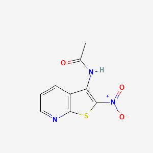 molecular formula C9H7N3O3S B14373470 N-(2-Nitrothieno[2,3-b]pyridin-3-yl)acetamide CAS No. 91870-83-6
