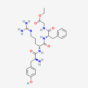 molecular formula C28H39N7O6 B14373511 Tyrosyl-arginyl-phenylalanyl-glycine ethyl ester CAS No. 90549-84-1