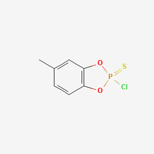 molecular formula C7H6ClO2PS B14373519 2-Chloro-5-methyl-2H-1,3,2lambda~5~-benzodioxaphosphole-2-thione CAS No. 90907-35-0