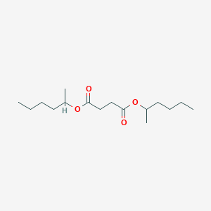 molecular formula C16H30O4 B14373562 Dihexan-2-yl butanedioate CAS No. 89837-77-4