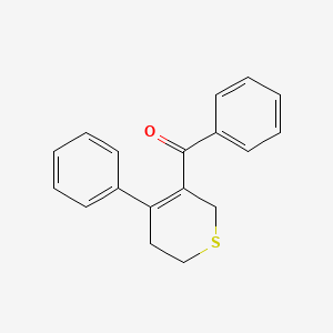 molecular formula C18H16OS B14373641 Phenyl(4-phenyl-5,6-dihydro-2H-thiopyran-3-yl)methanone CAS No. 91323-00-1