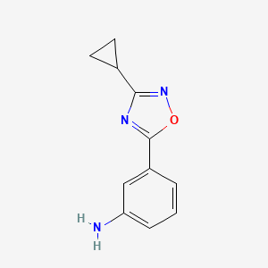 3-(3-Cyclopropyl-1,2,4-oxadiazol-5-yl)aniline