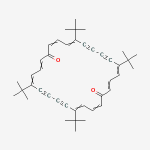 molecular formula C42H48O2 B14373677 5,10,18,23-Tetra-tert-butylcyclohexacosa-2,4,10,12,15,17,23,25-octaene-6,8,19,21-tetrayne-1,14-dione CAS No. 90019-62-8