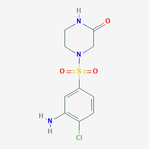 molecular formula C10H12ClN3O3S B1437368 4-((3-Amino-4-chlorophenyl)sulfonyl)piperazin-2-one CAS No. 1041566-76-0
