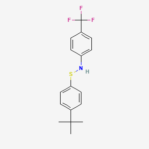 molecular formula C17H18F3NS B14373682 N-[(4-tert-Butylphenyl)sulfanyl]-4-(trifluoromethyl)aniline CAS No. 88693-77-0