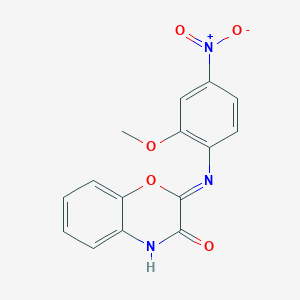 molecular formula C15H11N3O5 B14373689 (2Z)-2-[(2-Methoxy-4-nitrophenyl)imino]-2H-1,4-benzoxazin-3(4H)-one CAS No. 90292-19-6