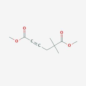 molecular formula C10H14O4 B14373705 Dimethyl 5,5-dimethylhex-2-ynedioate CAS No. 90171-34-9