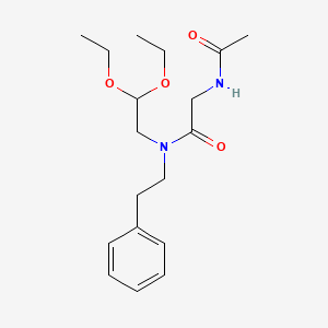 molecular formula C18H28N2O4 B14373714 N~2~-Acetyl-N-(2,2-diethoxyethyl)-N-(2-phenylethyl)glycinamide CAS No. 90142-11-3