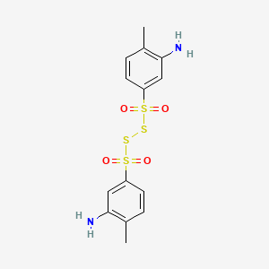 molecular formula C14H16N2O4S4 B14373727 3,3'-(Disulfanediyldisulfonyl)bis(6-methylaniline) CAS No. 90970-22-2