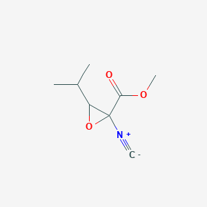 molecular formula C8H11NO3 B14373729 Methyl 2-isocyano-3-propan-2-yloxirane-2-carboxylate CAS No. 90179-08-1
