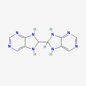 molecular formula C10H10N8 B14373745 8,8',9,9'-Tetrahydro-7H,7'H-8,8'-bipurine CAS No. 90843-03-1