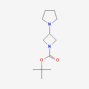 molecular formula C12H22N2O2 B1437375 Tert-butyl 3-(pyrrolidin-1-yl)azetidine-1-carboxylate CAS No. 1019008-21-9